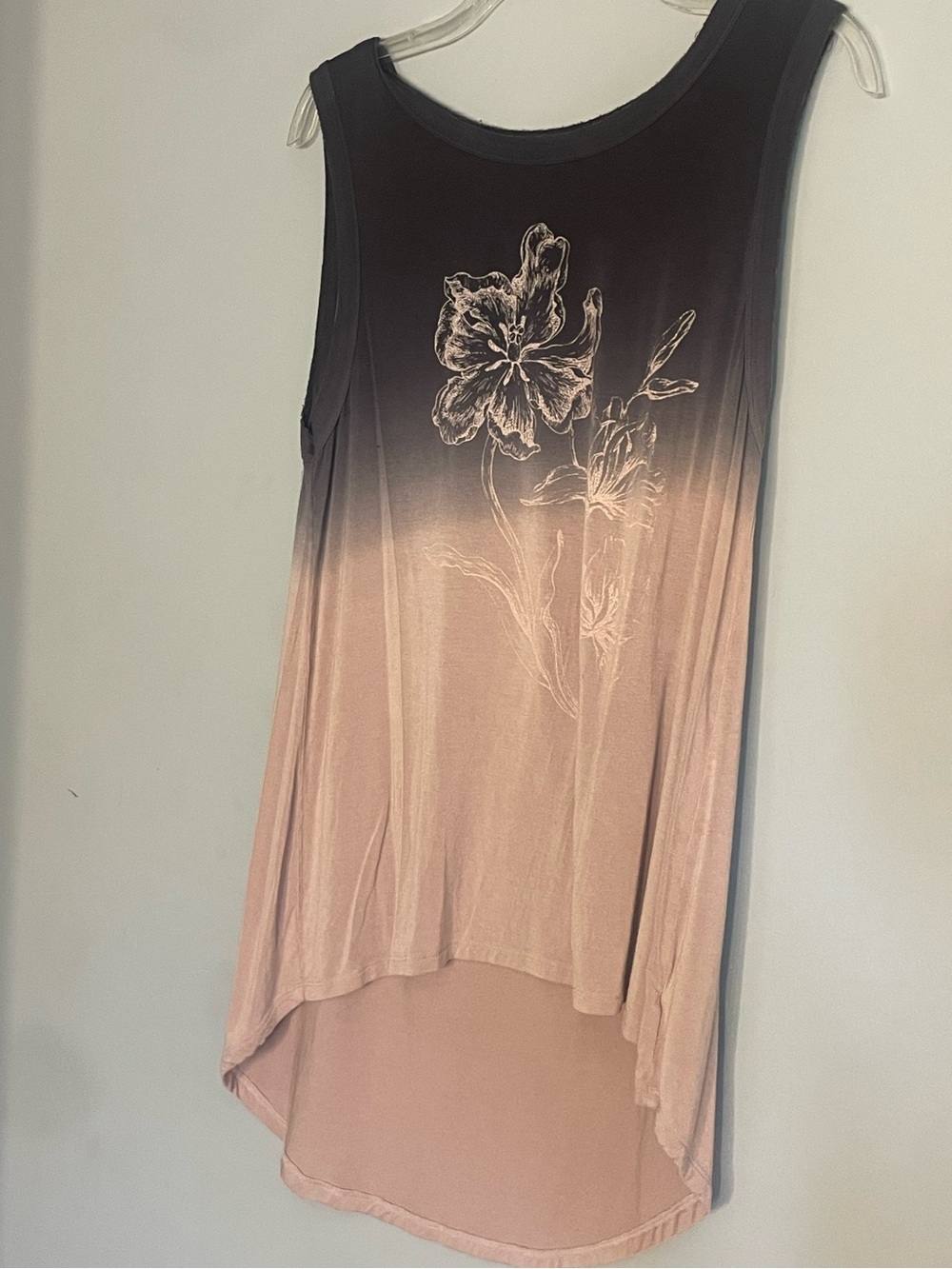 American Eagle Outfitters Ombre Floral High-Low Tank - Flowy